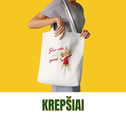 pirkiniu krepsiai su spauda