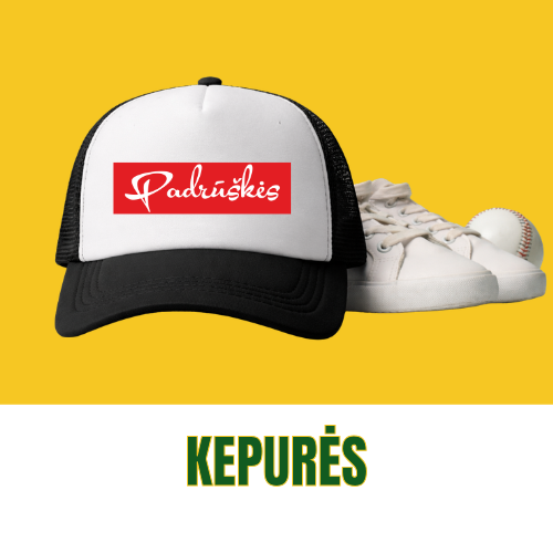 KEPURE SU SPAUDA IR LOGOTIPU