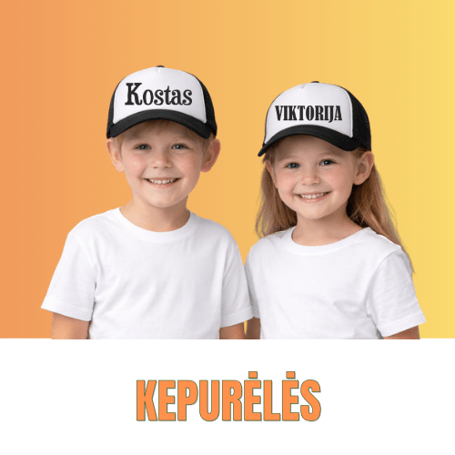 Kepurėlės su vardais - Spaudikė