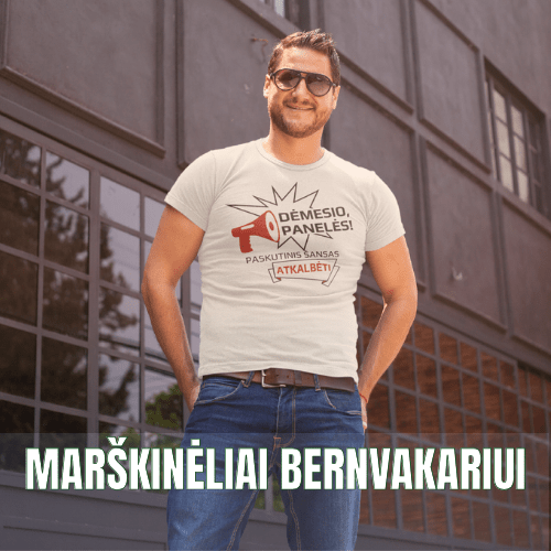 Marškinėliai bernvakariui - Spaudikė