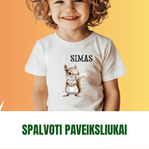 Marškinėliai darželiui spalvoti - Spaudikė
