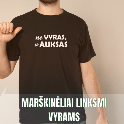 Marškinėliai juokingi vyriški - Spaudikė