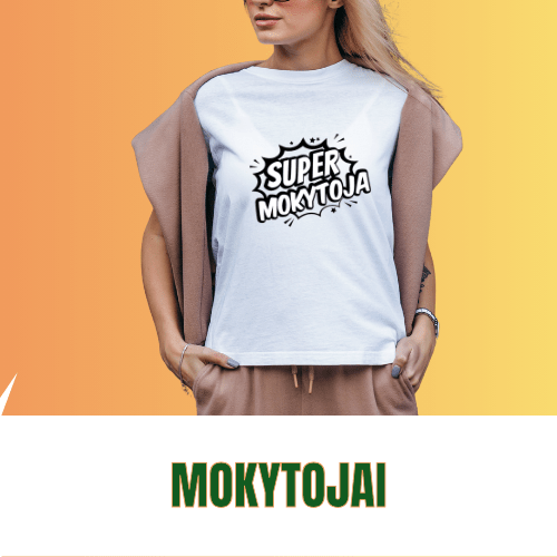 Marškinėliai mokytojai - Spaudikė