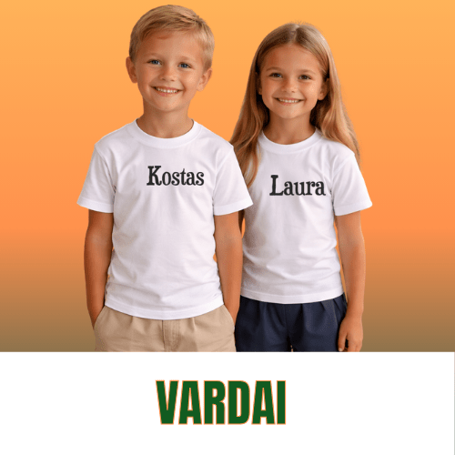 Marškinėliai su vardais - Spaudikė