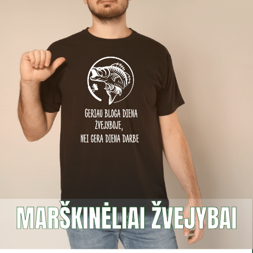 Marškinėliai žvejyba - Spaudikė