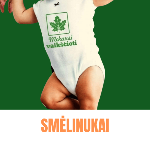 Smėlinukai su užrašu - Spaudikė