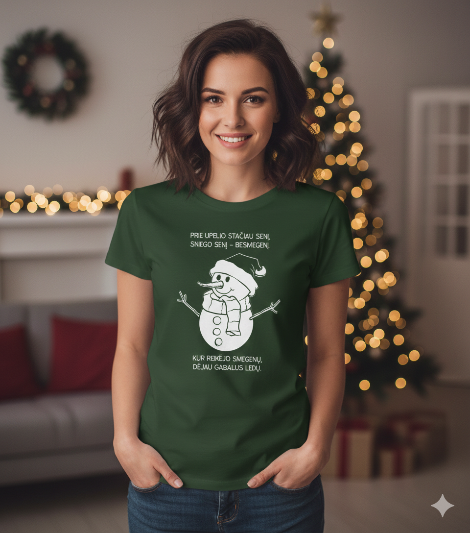 Marškinėliai "Prie upelio stačiau senį"