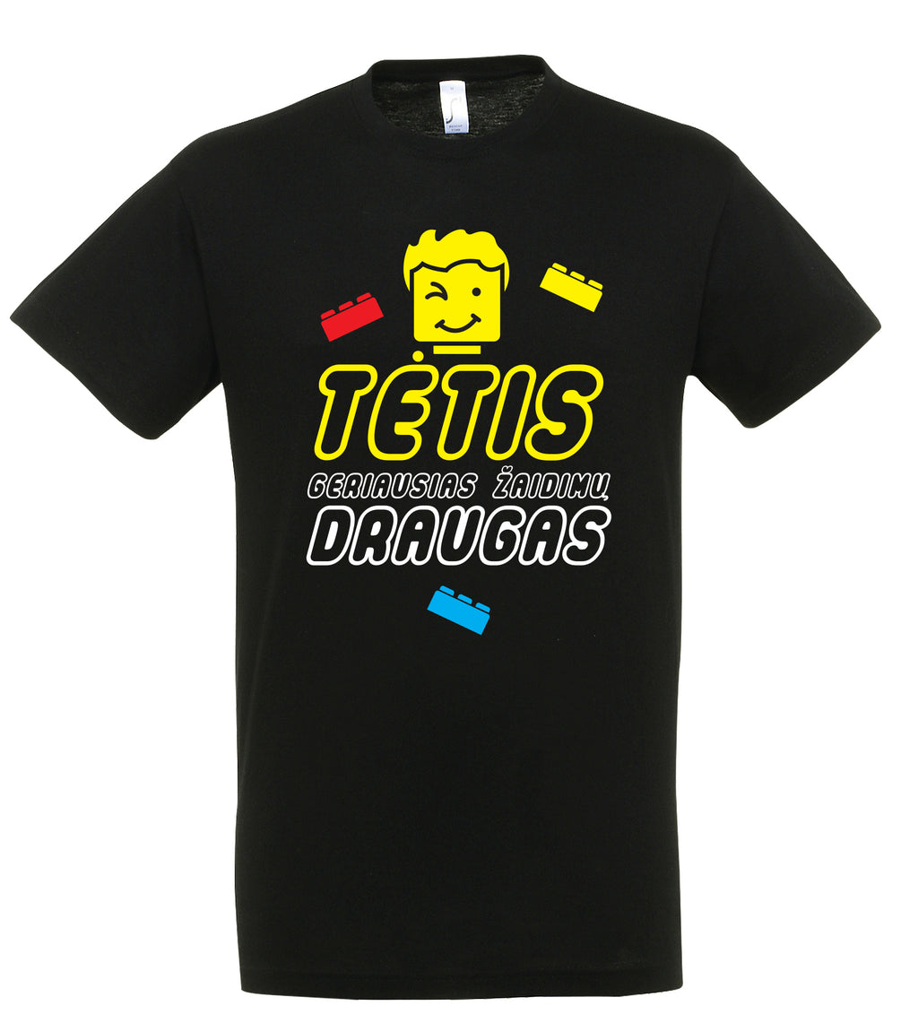 marskineliai tevo dienai su uzrasu lego tetis