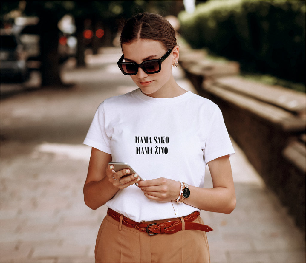 Marskineliai mamai su uzrasu mamos dienos proga