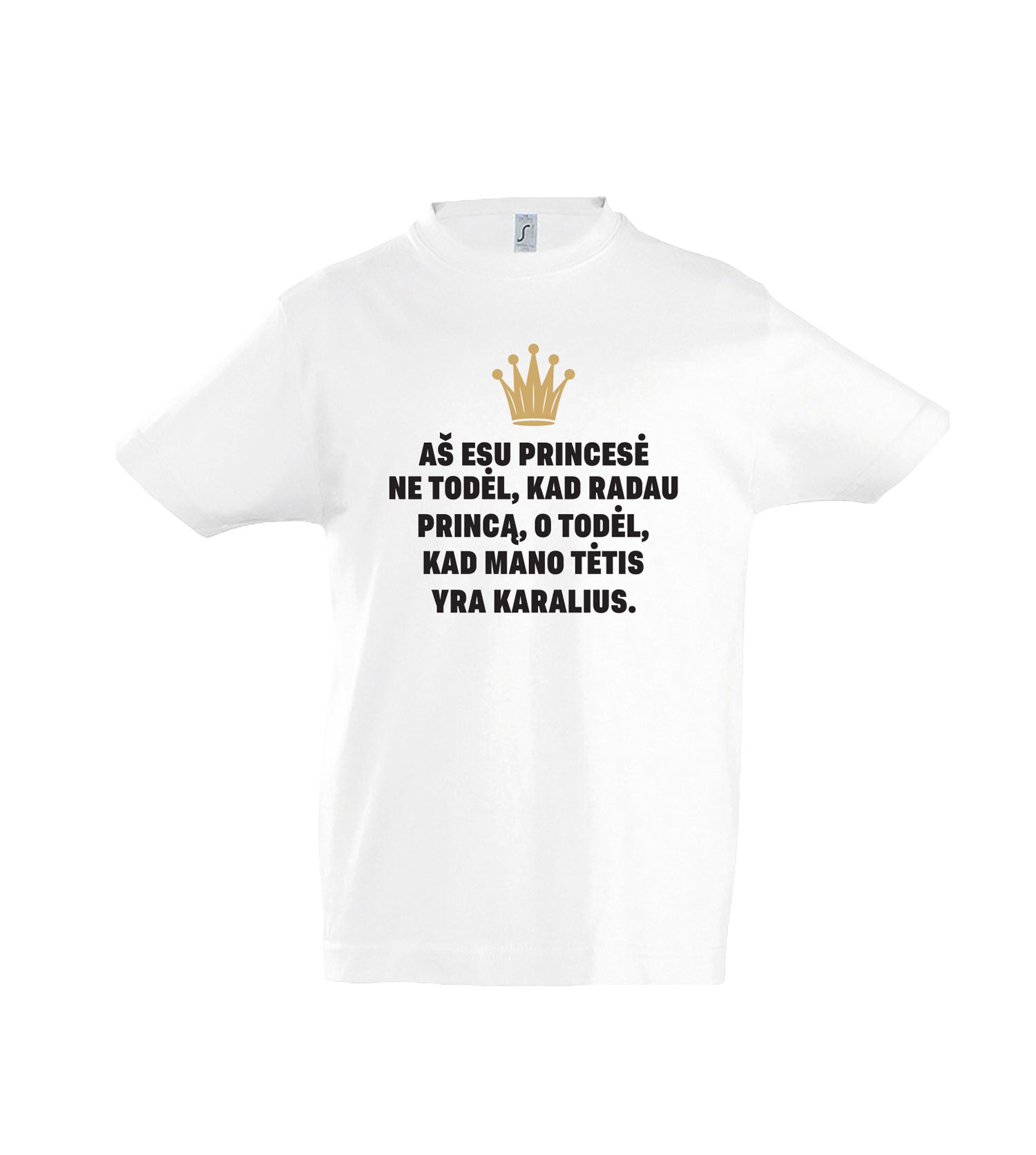 vaikiski marskineliai mrgaitei su uzrasu as esu princese