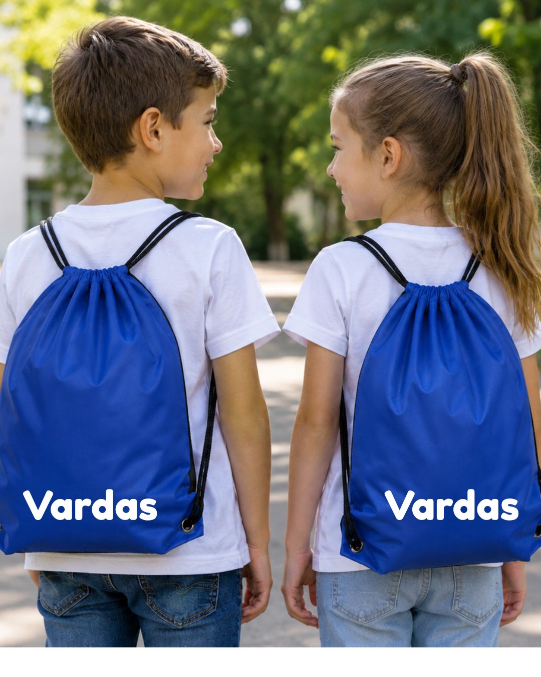 Mėlynas sportinis krepšys su vardu