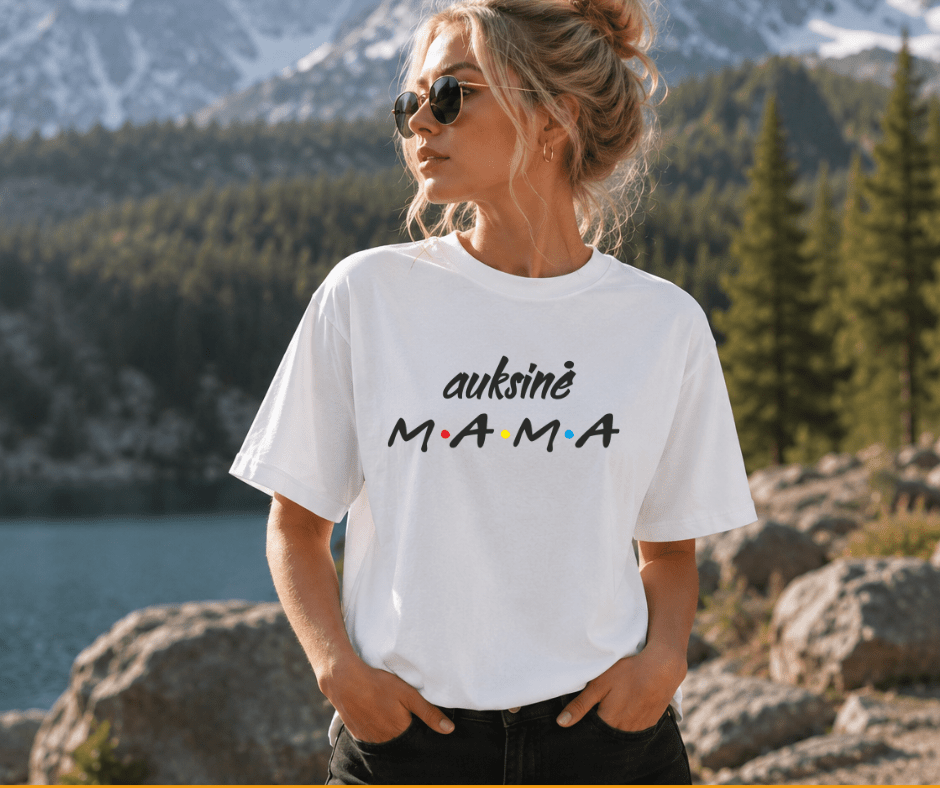 "Auksinė MAMA" marškinėliai - Spaudikė