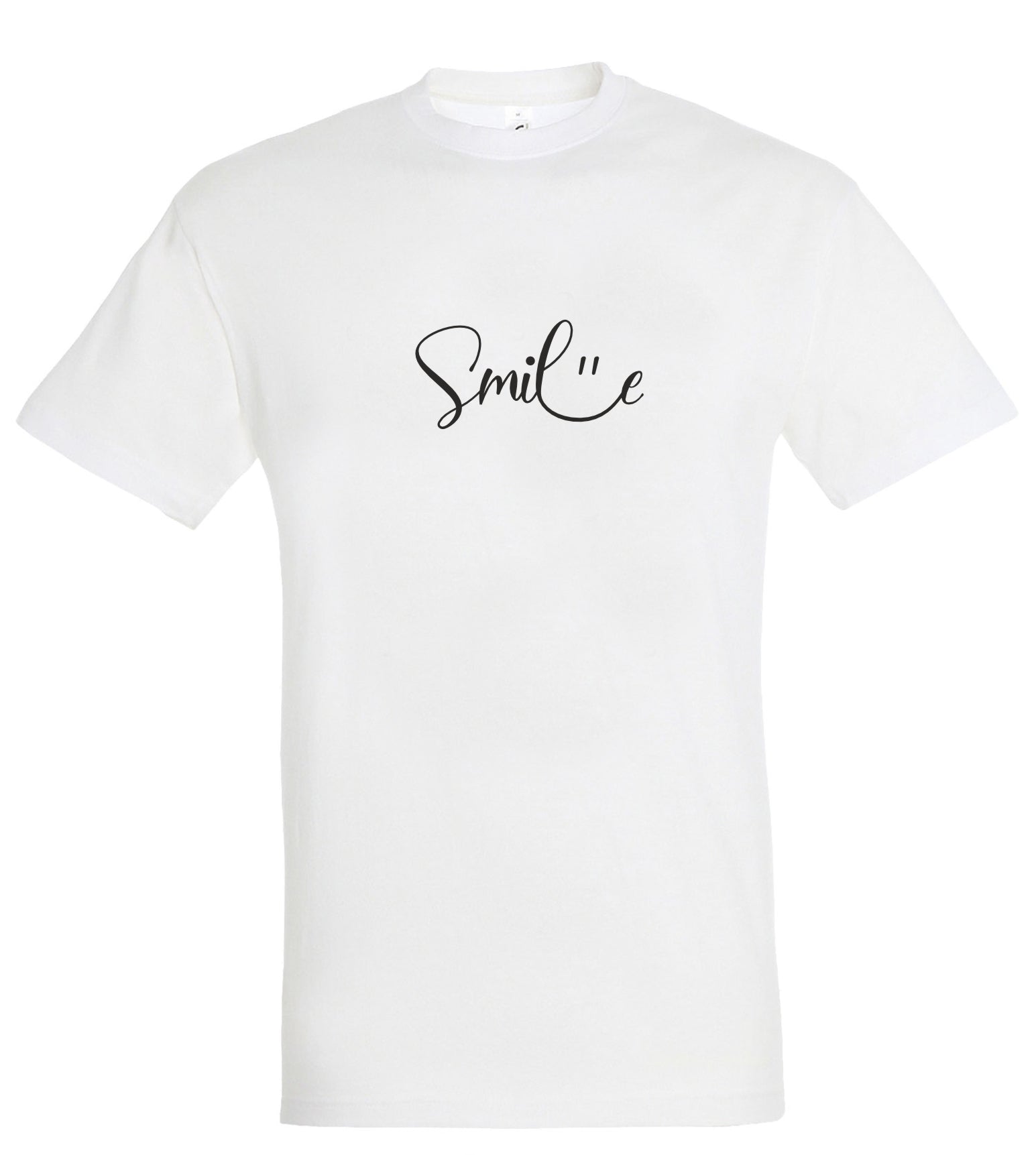 balti marskineliai su smile uzrasu puikus pasirinkimas vasarai