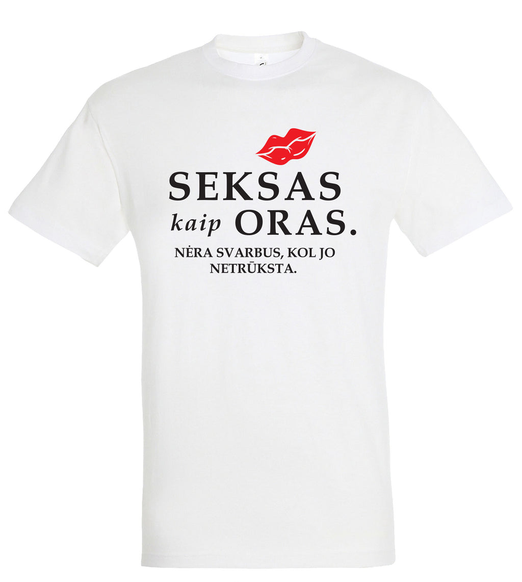balti marskineliai vyrui linksmai