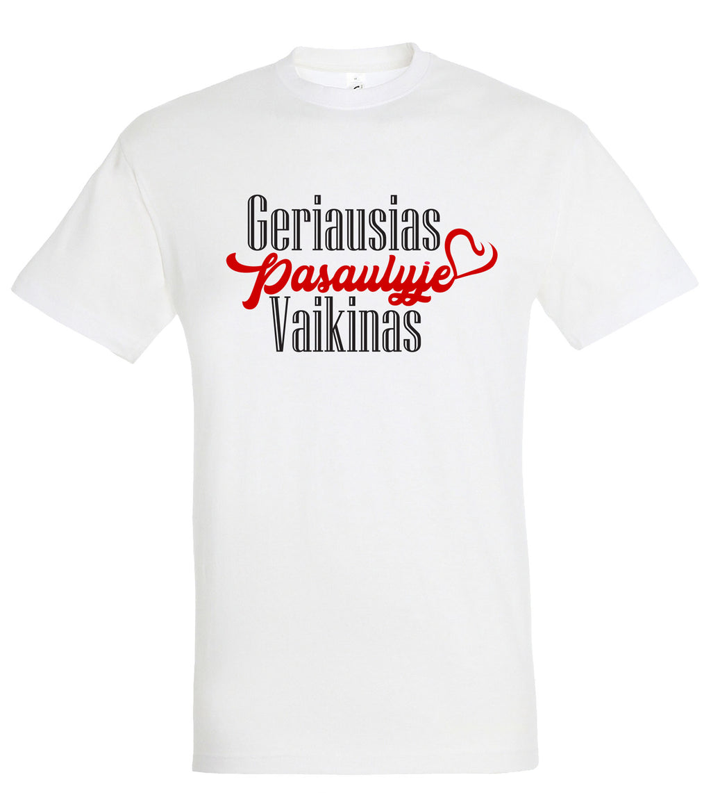 marskineliai su uzrasu geriausias pasaulyje vaikinas, tinkantys dovanoti valentino dienai