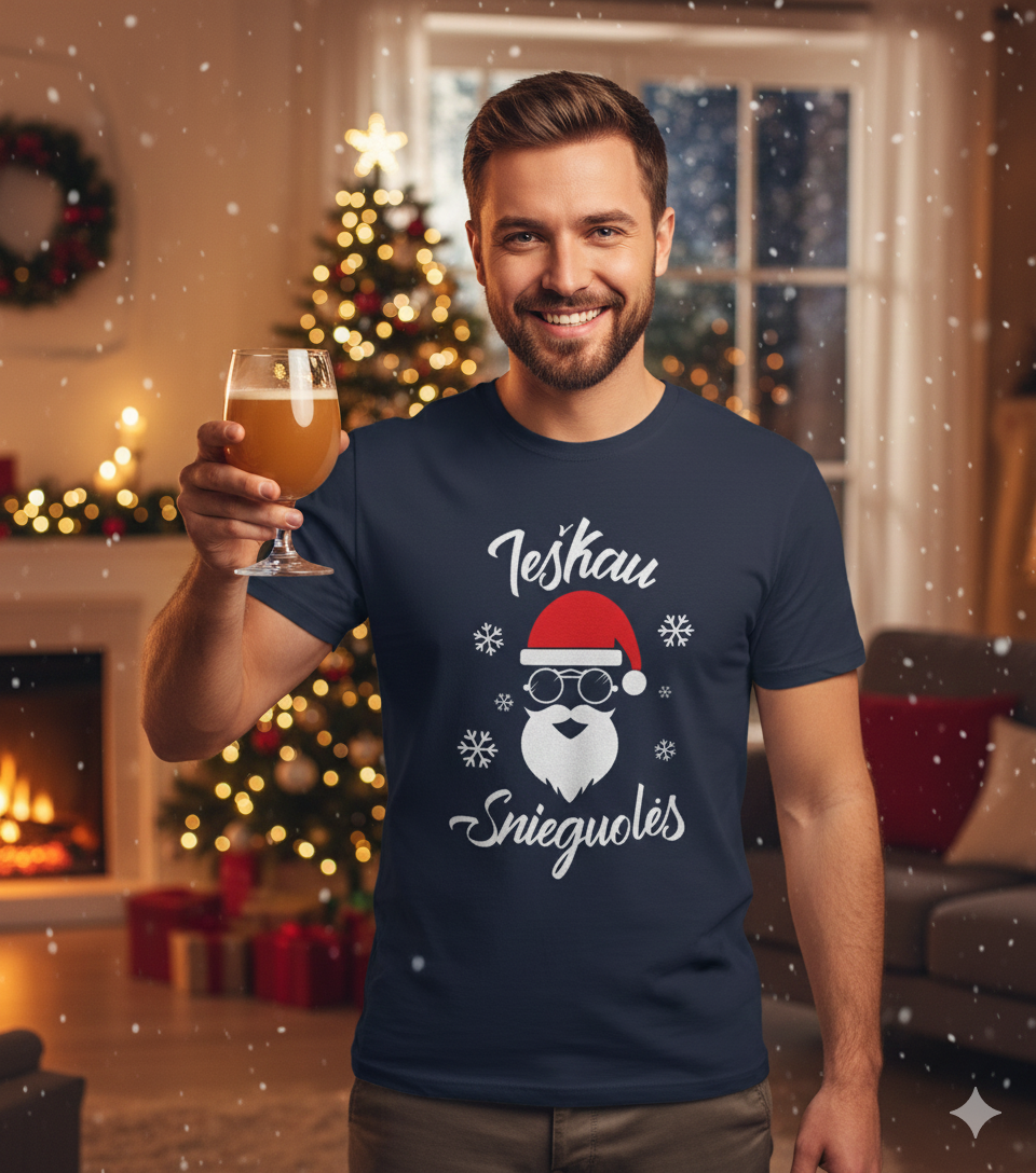 marskineliai su uzrasu ieskau snieguoles kaledoms