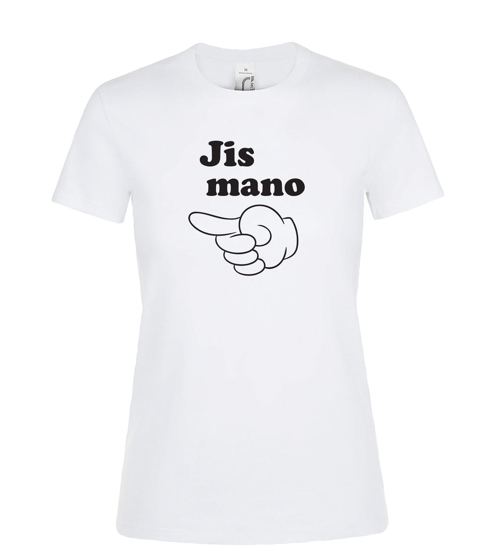 marskineliai su uzrasu jis mano balti