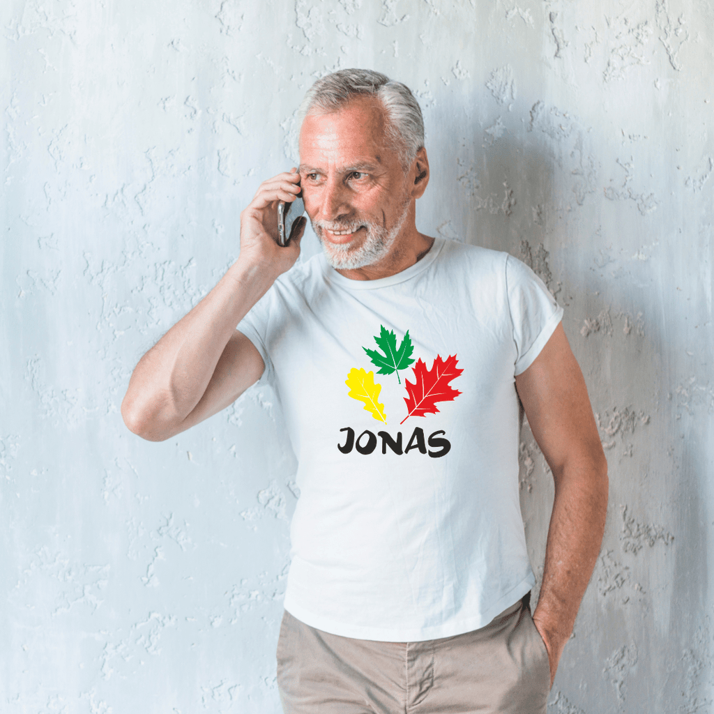 Jonas - trispalvės lapeliai. Joninių marškinėliai - Spaudikė