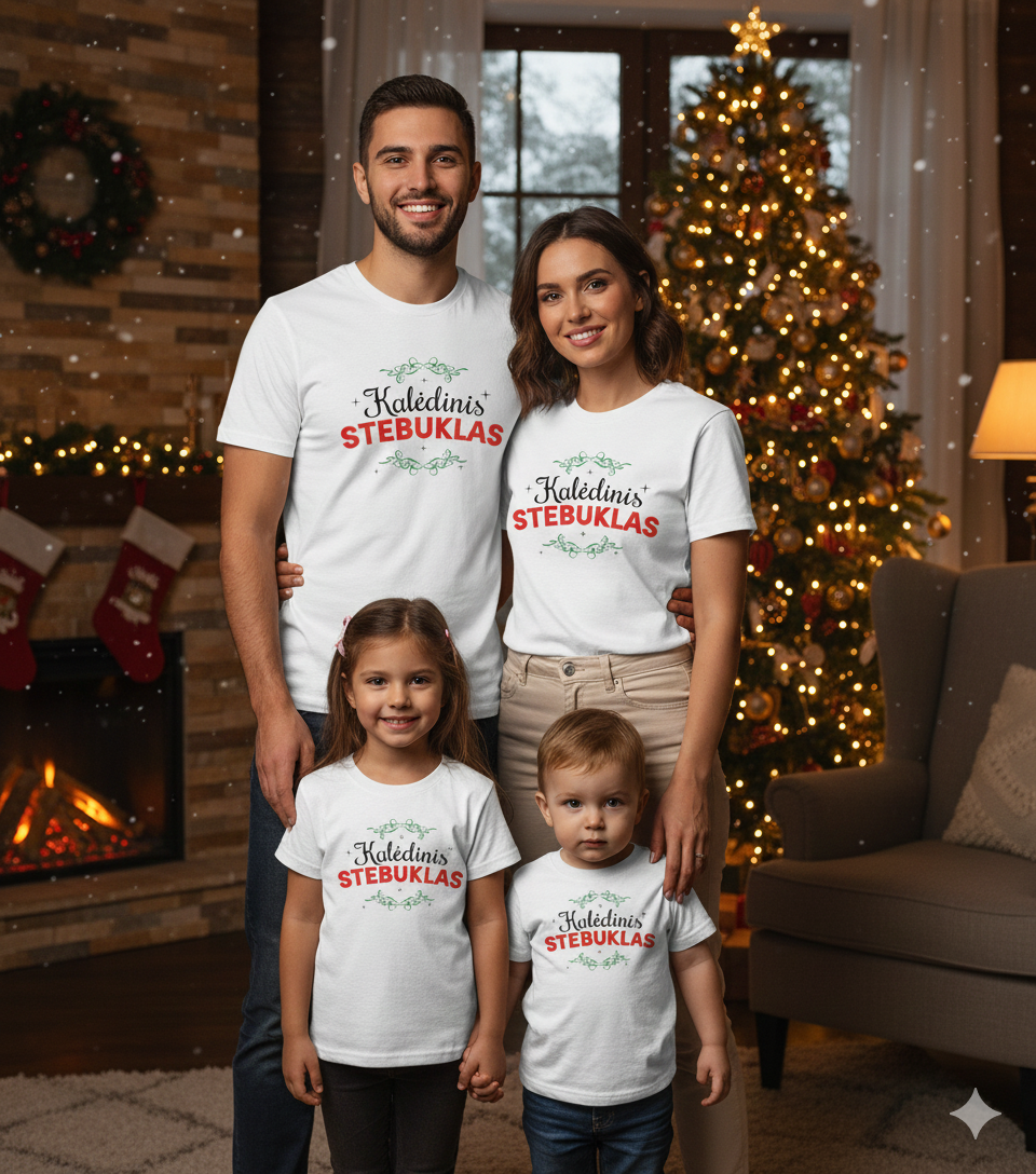 marskineliai su uzrasu kaledinis stebuklas