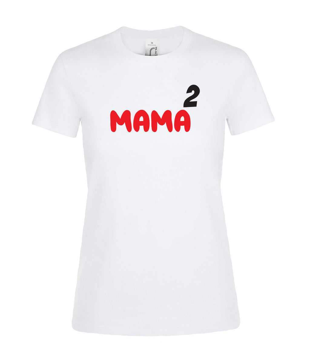 marskineliai su uzrasu mama ir skaicium du