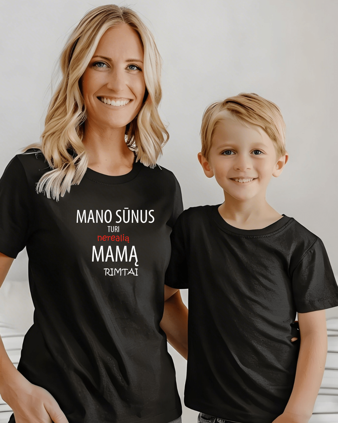 Mano sūnus turi nerealią mama. Marškinėliai su tekstu - Spaudikė