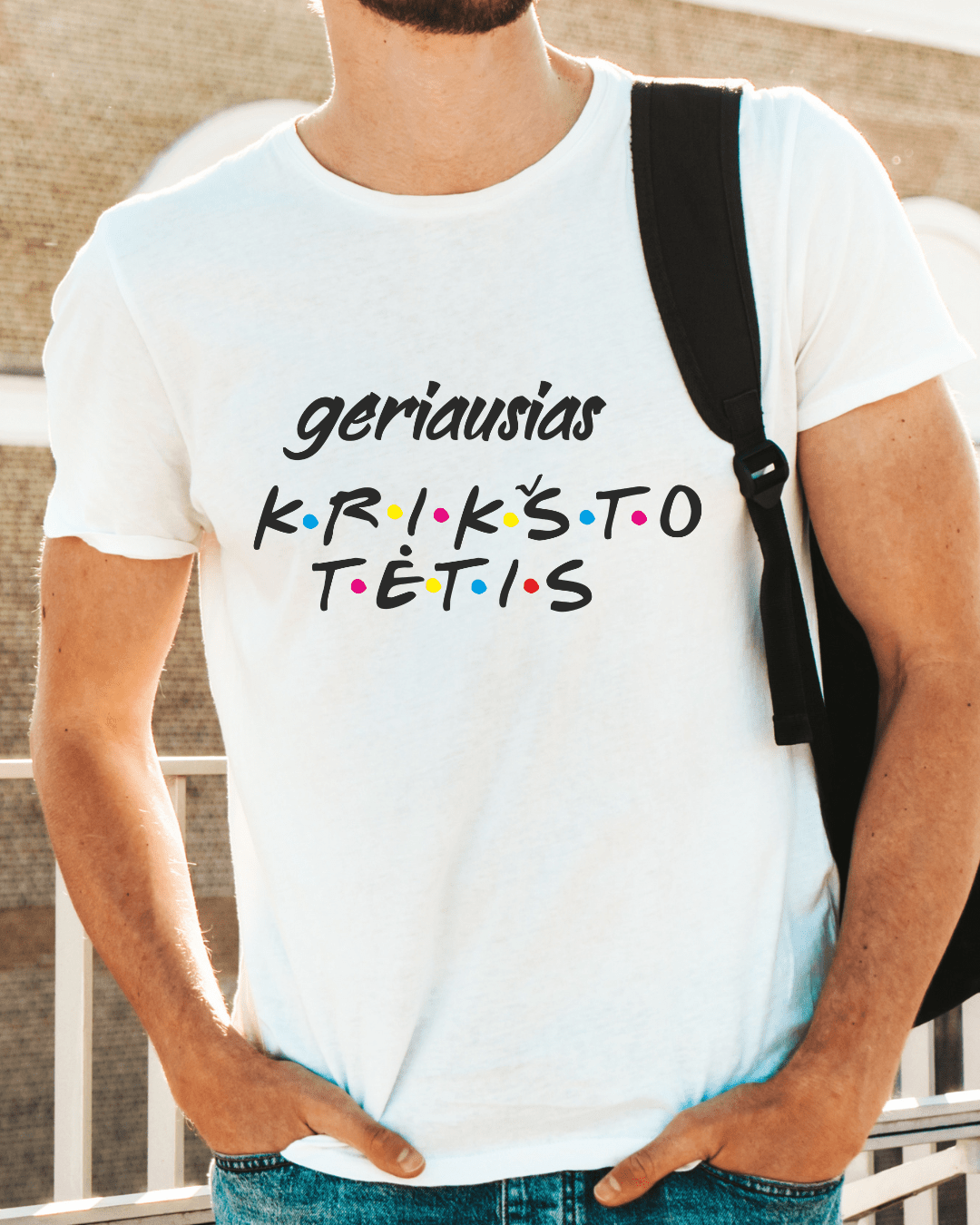 Marškinėliai "Geriausias krikšto tėtis" - Spaudikė