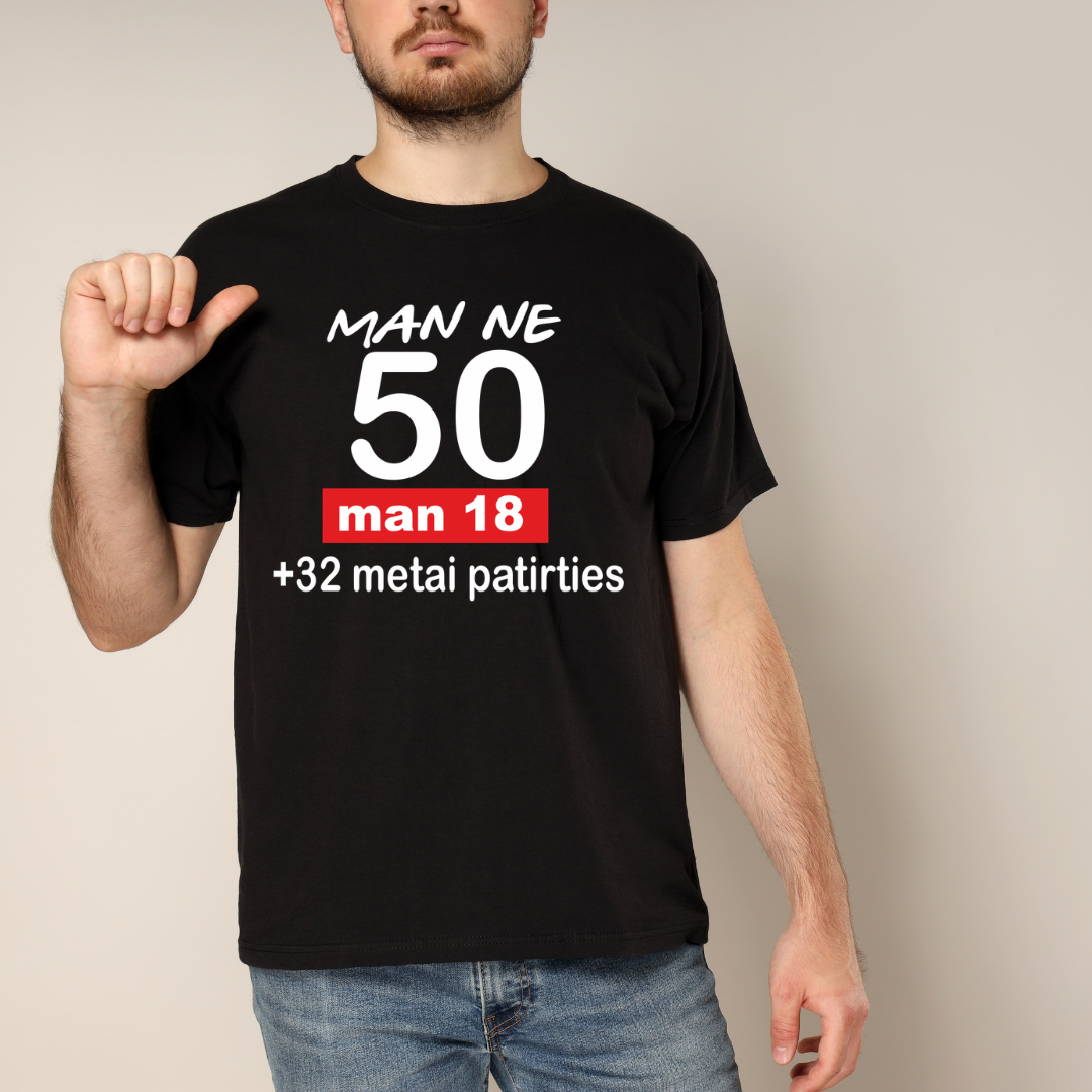 marskineliai su uzrasu 50 mecio proga