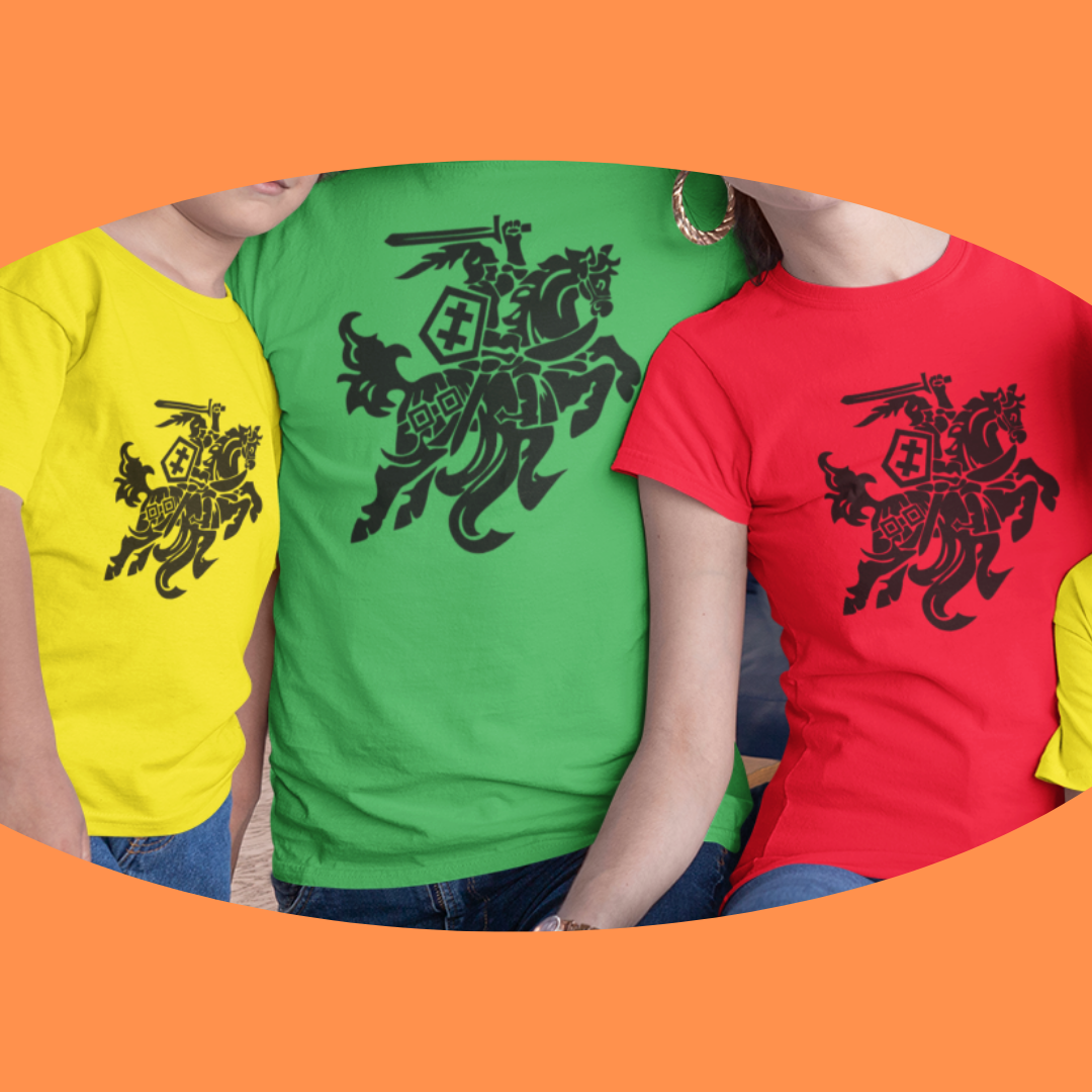 Visai seimai marskineliai su vyciu, lietuviska apranga