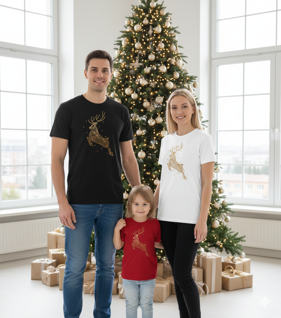 kalediniai marskineliai su elniais