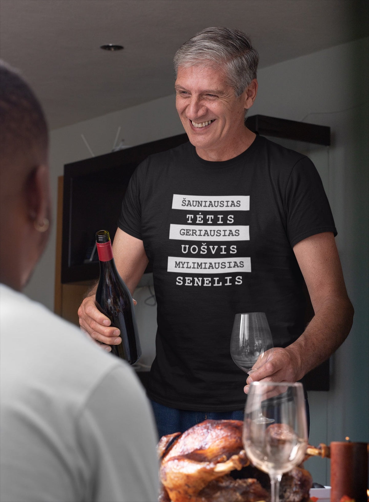 Marškinėliai „Tėtis, uošvis, senelis“ – personalizuoti marškinėliai - Spaudikė