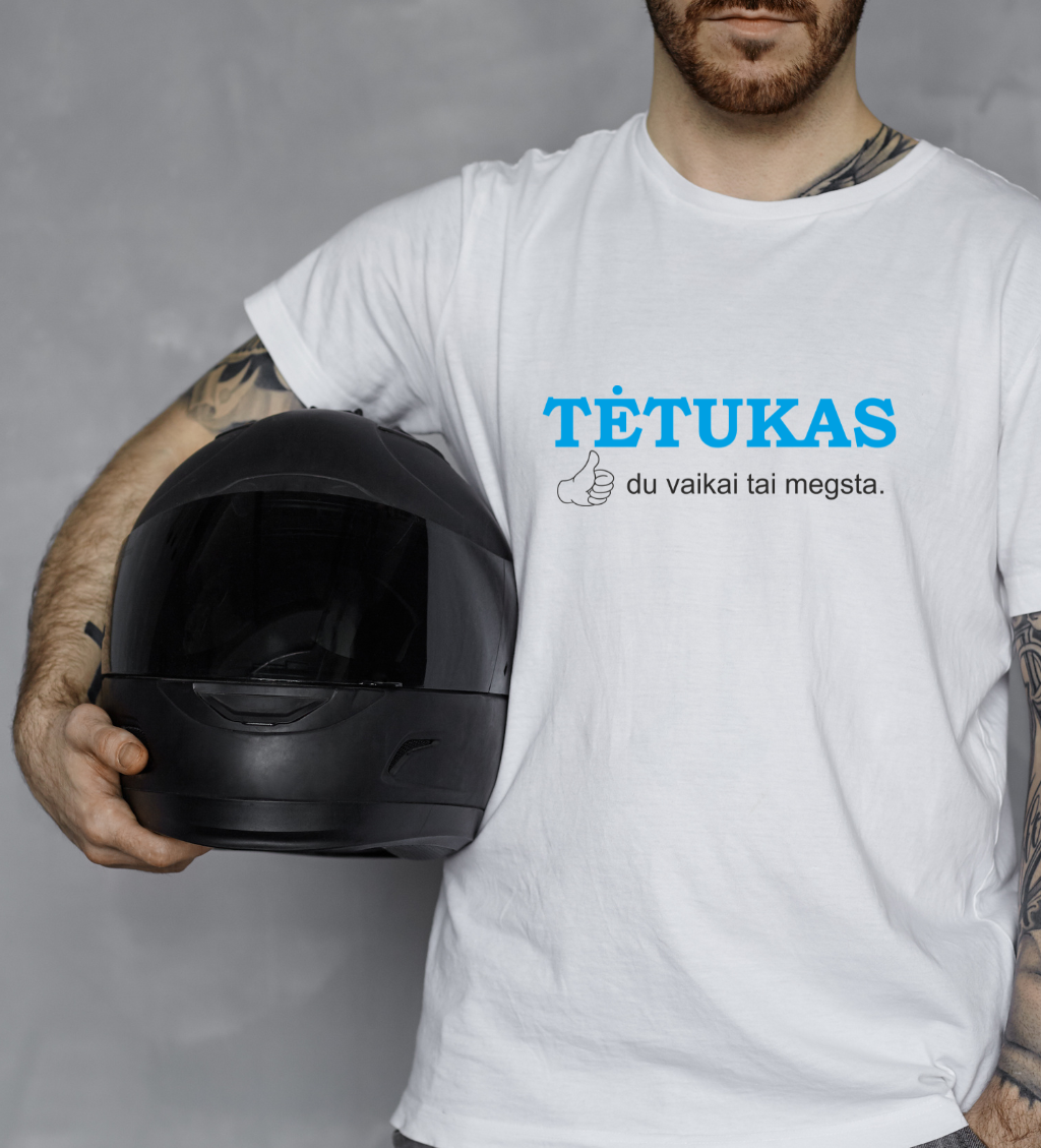 marskineliai su uzrasu tevo dienai , tetukas du vaikai tai megsta