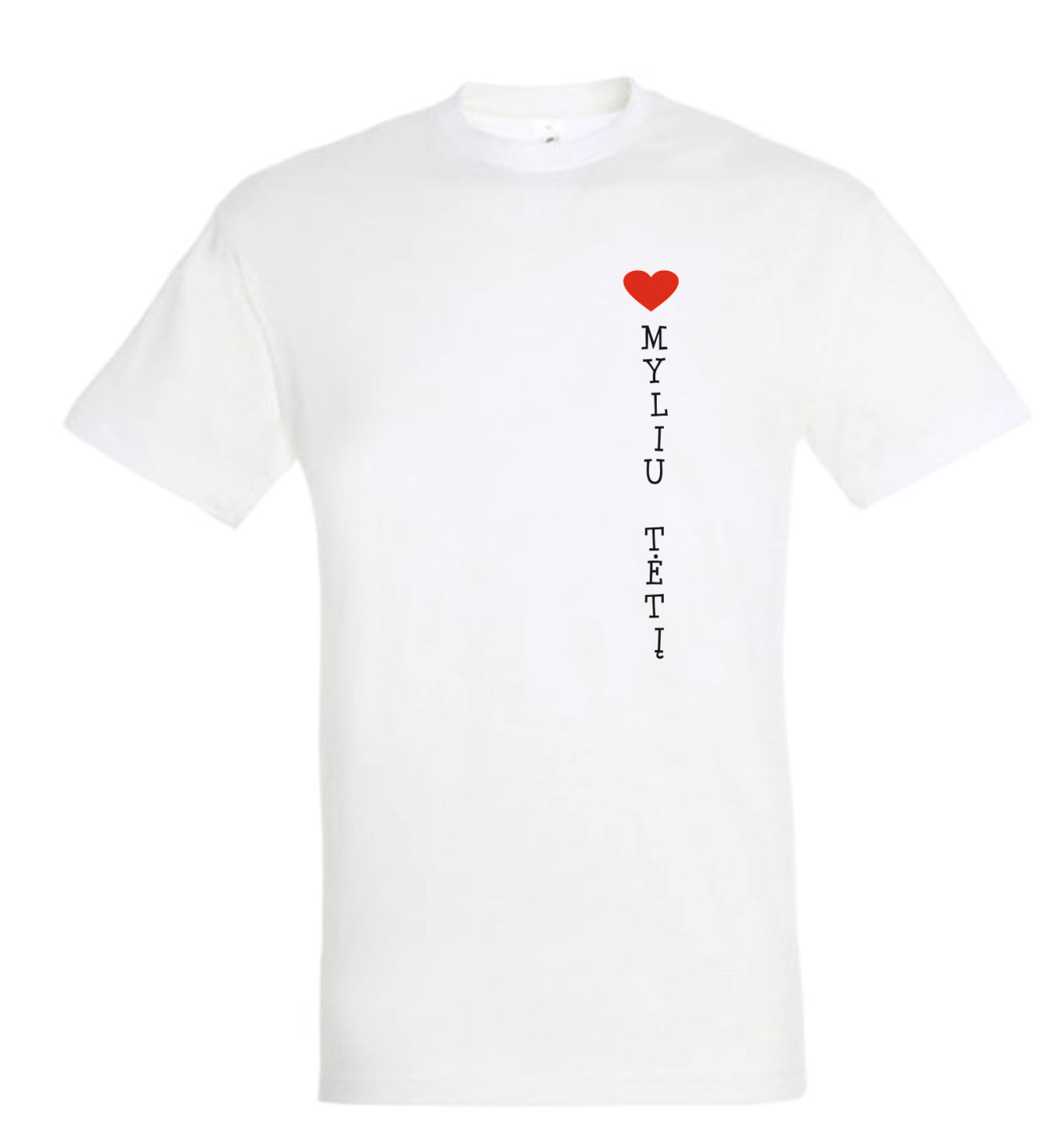 marskineliai vaikiski su uzrasu myliu teti