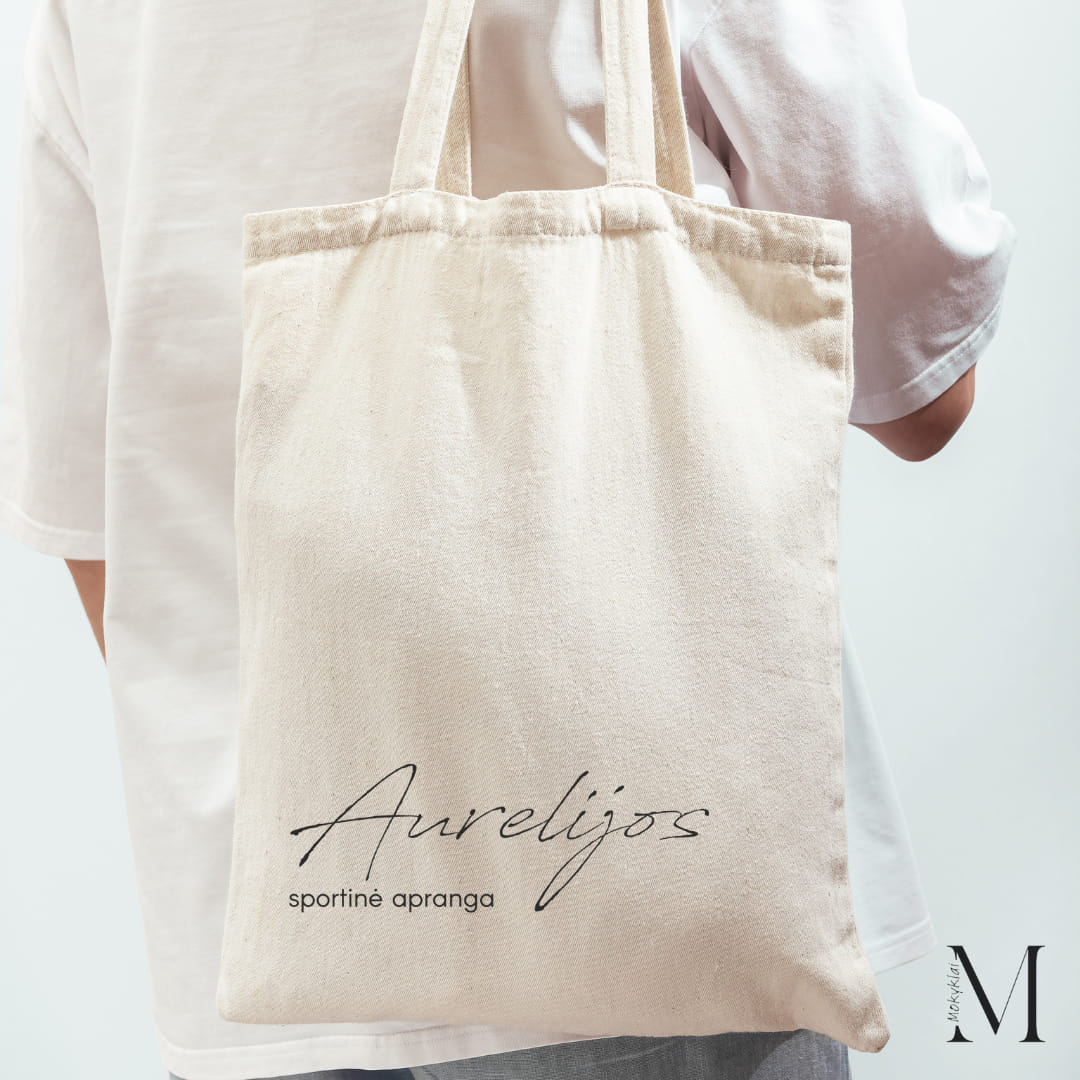 medvilninaiis pirkiniu maiseliai naudojami sporto aprangoms mokyklai