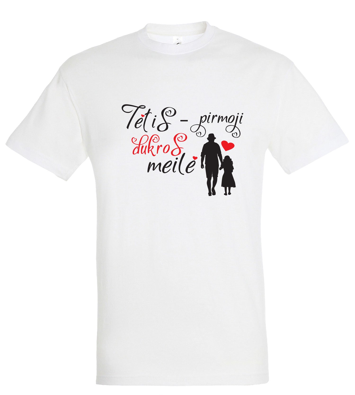 marskineliai su uzrasu teciui ir dukrai