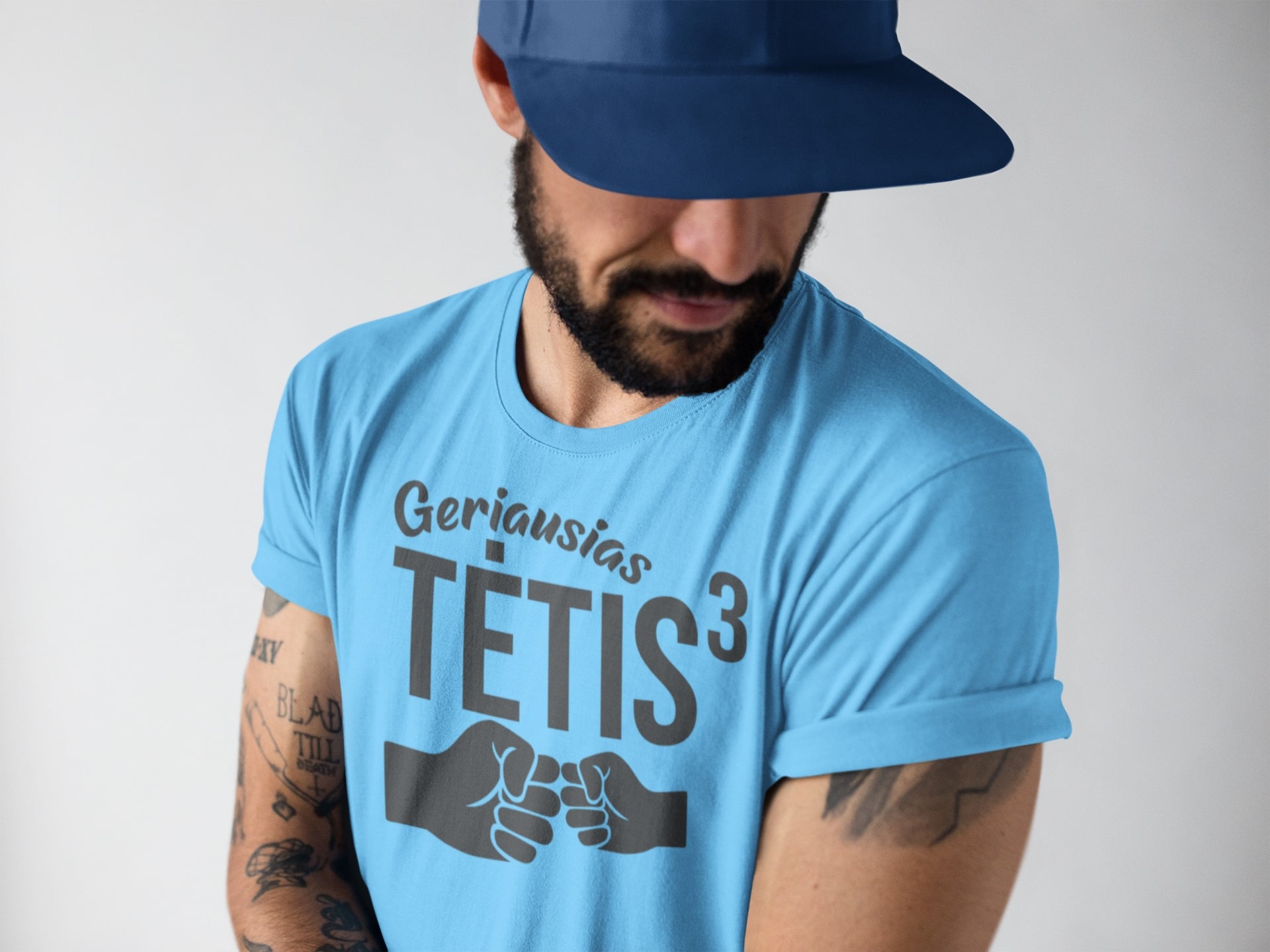 Marskineliai su uzrasu tetis kubu, tevo dienai