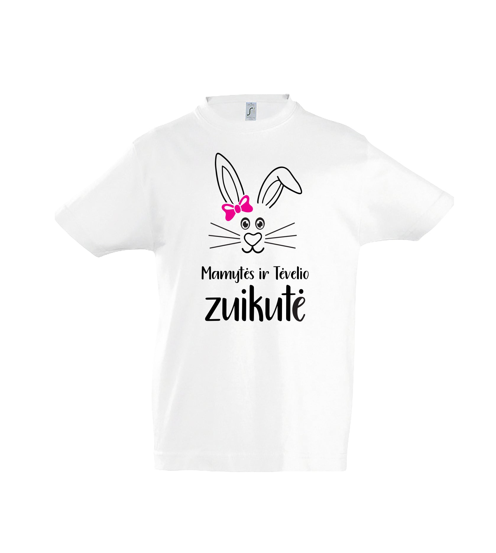 marskineliai vaikiski su spauda mamytes zuikutis