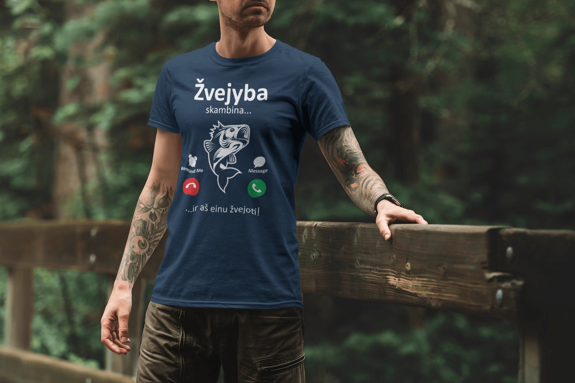 marskineliai zvejyba skambina 